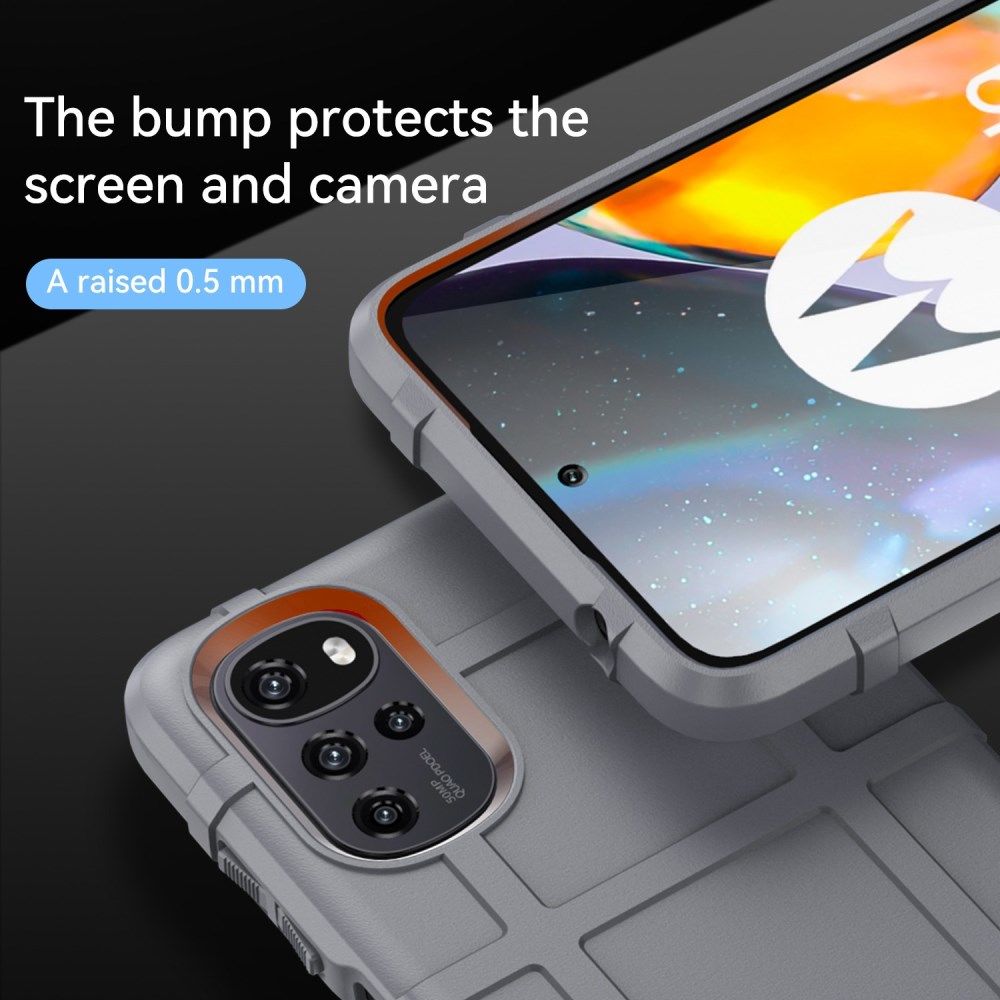 Motorola Moto E32 Hoesje Shock Proof Rugged Shield Back Cover Grijs afbeelding 4