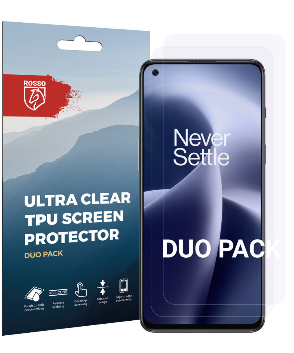 Rosso OnePlus Nord 2T Ultra Clear Screen Protector Duo Pack afbeelding 5