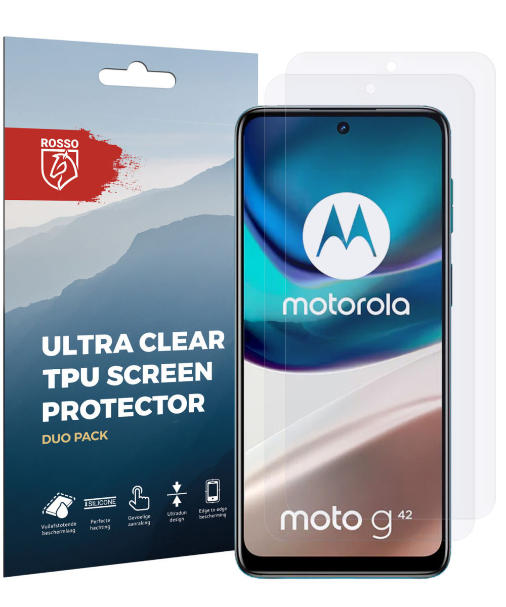Rosso Motorola Moto G42 Ultra Clear Screen Protector Duo Pack afbeelding 5