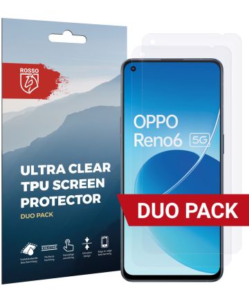 Rosso Oppo Reno 6 5G Ultra Clear Screen Protector Duo Pack Screen Protectors