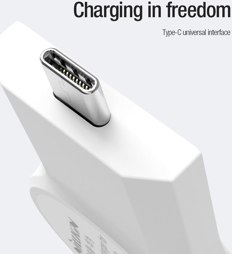 Nillkin Compacte USB-C Samsung Galaxy Watch Oplader Wit afbeelding 5