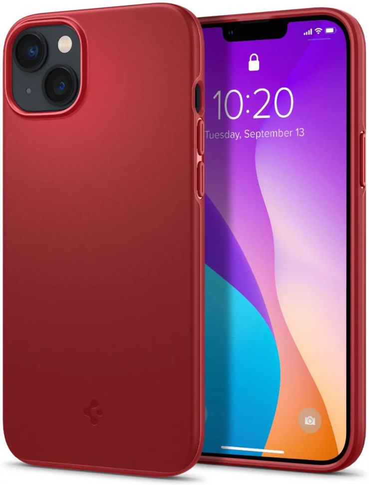 Spigen Thin Fit Apple iPhone 14 Hoesje Back Cover Rood afbeelding 1