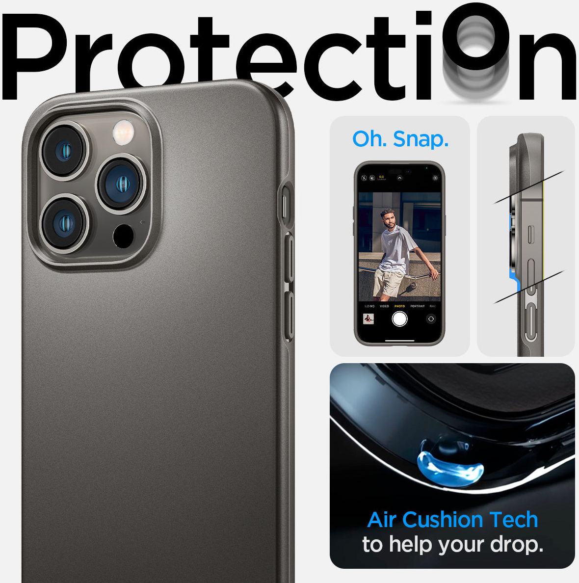 Spigen Thin Fit Apple iPhone 14 Pro Max Hoesje Back Cover Gunmetal afbeelding 13