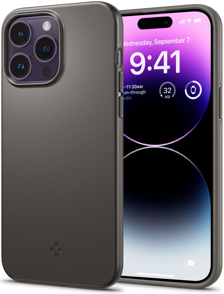 Spigen Thin Fit Apple iPhone 14 Pro Max Hoesje Back Cover Gunmetal afbeelding 2