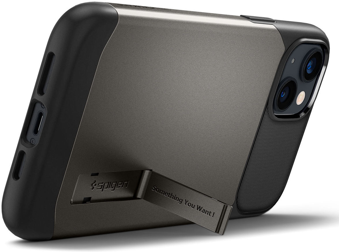 Spigen Slim Armor Apple iPhone 14 Hoesje Back Cover Gunmetal afbeelding 2