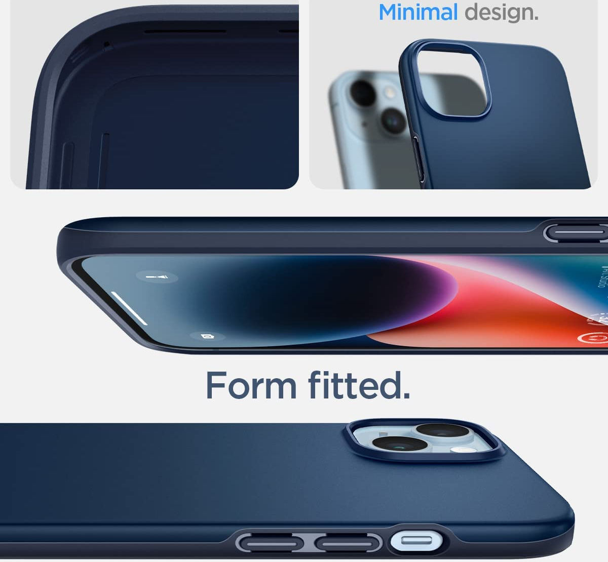 Spigen Thin Fit Apple iPhone 14 Hoesje Back Cover Blauw afbeelding 7
