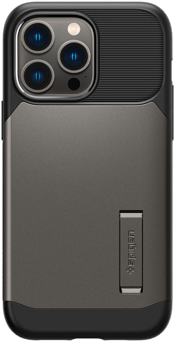 Spigen Slim Armor Apple iPhone 14 Pro Hoesje Back Cover Gunmetal afbeelding 3