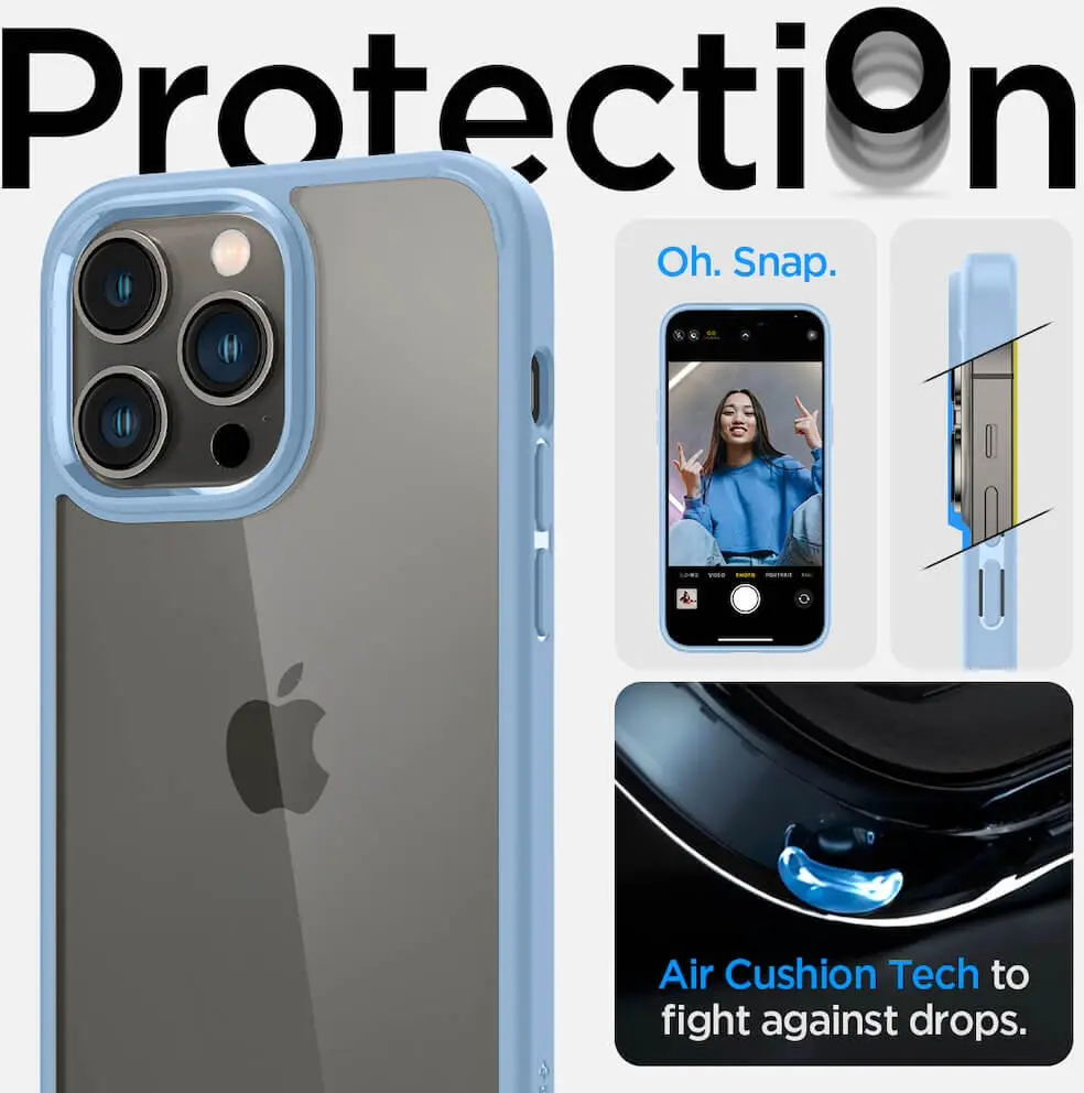 Spigen Crystal Hybrid Apple iPhone 14 Pro Max Hoesje Blauw afbeelding 5