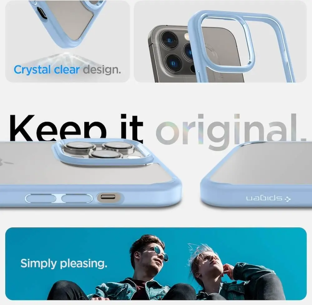 Spigen Crystal Hybrid Apple iPhone 14 Pro Max Hoesje Blauw afbeelding 6