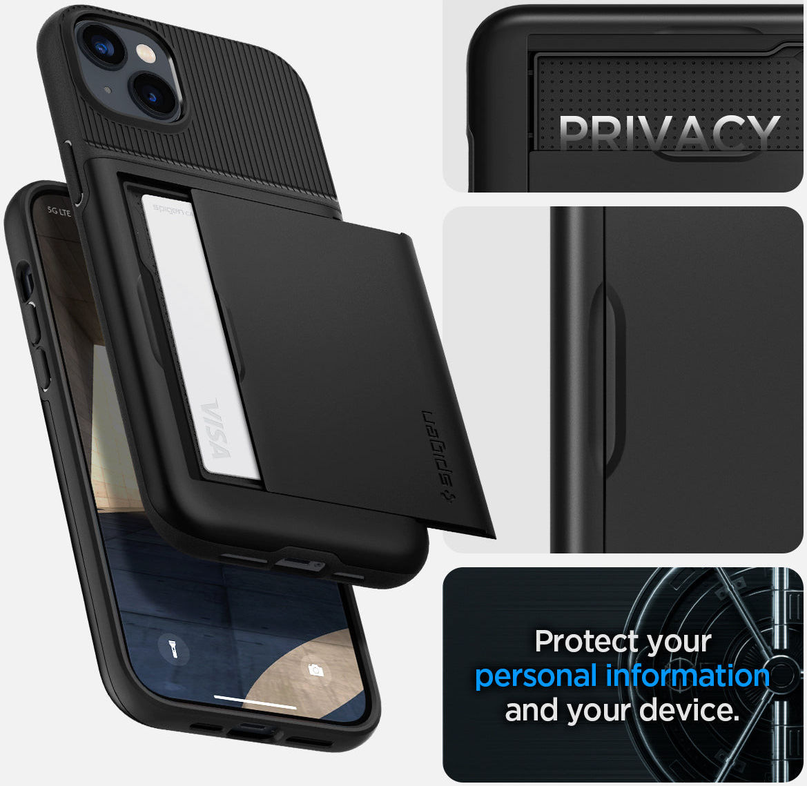 Spigen Slim Armor CS Apple iPhone 14 Plus Hoesje Back Cover Zwart afbeelding 8