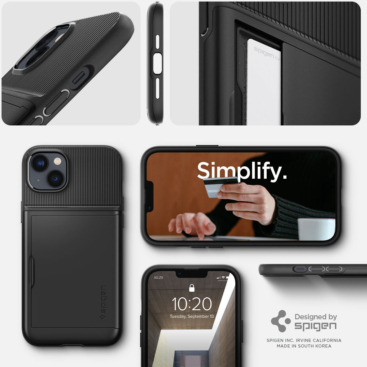 Spigen Slim Armor CS Apple iPhone 14 Plus Hoesje Back Cover Zwart afbeelding 9