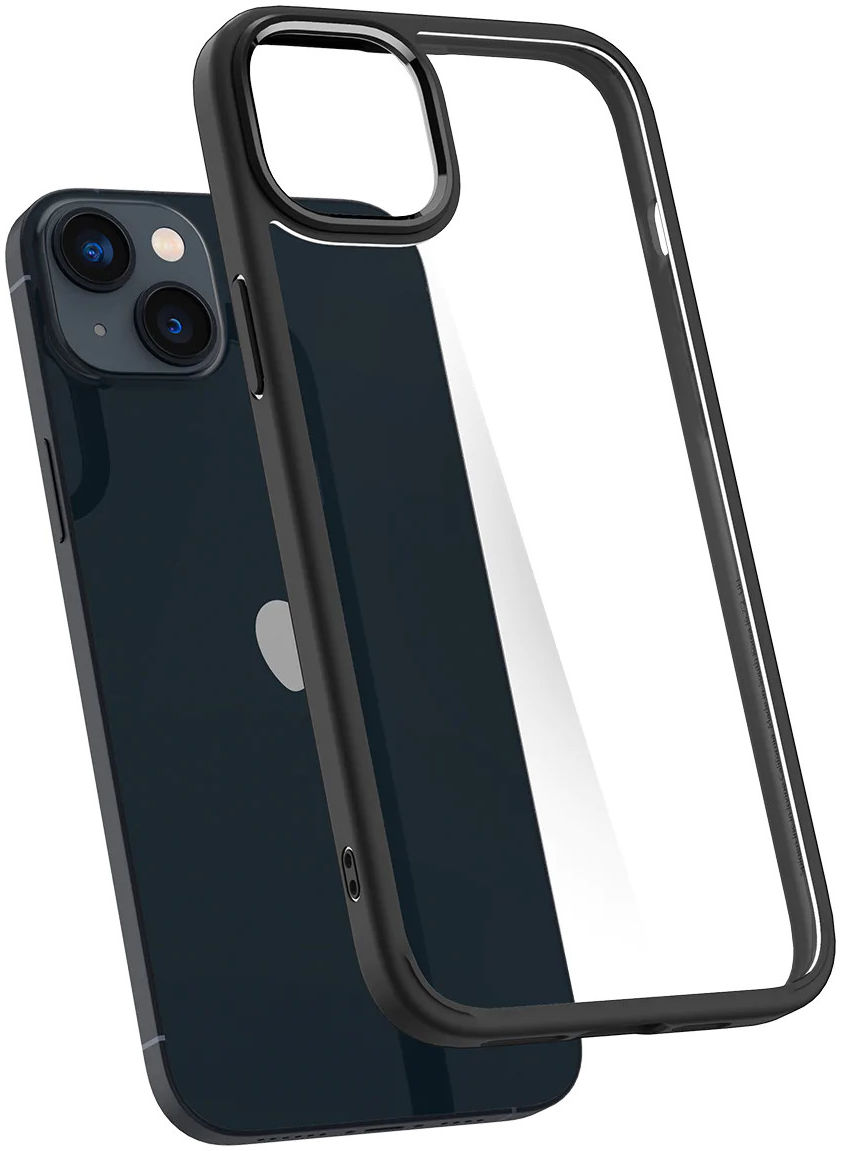 Spigen Ultra Hybrid Apple iPhone 14 Hoesje Back Cover Clear Zwart afbeelding 2