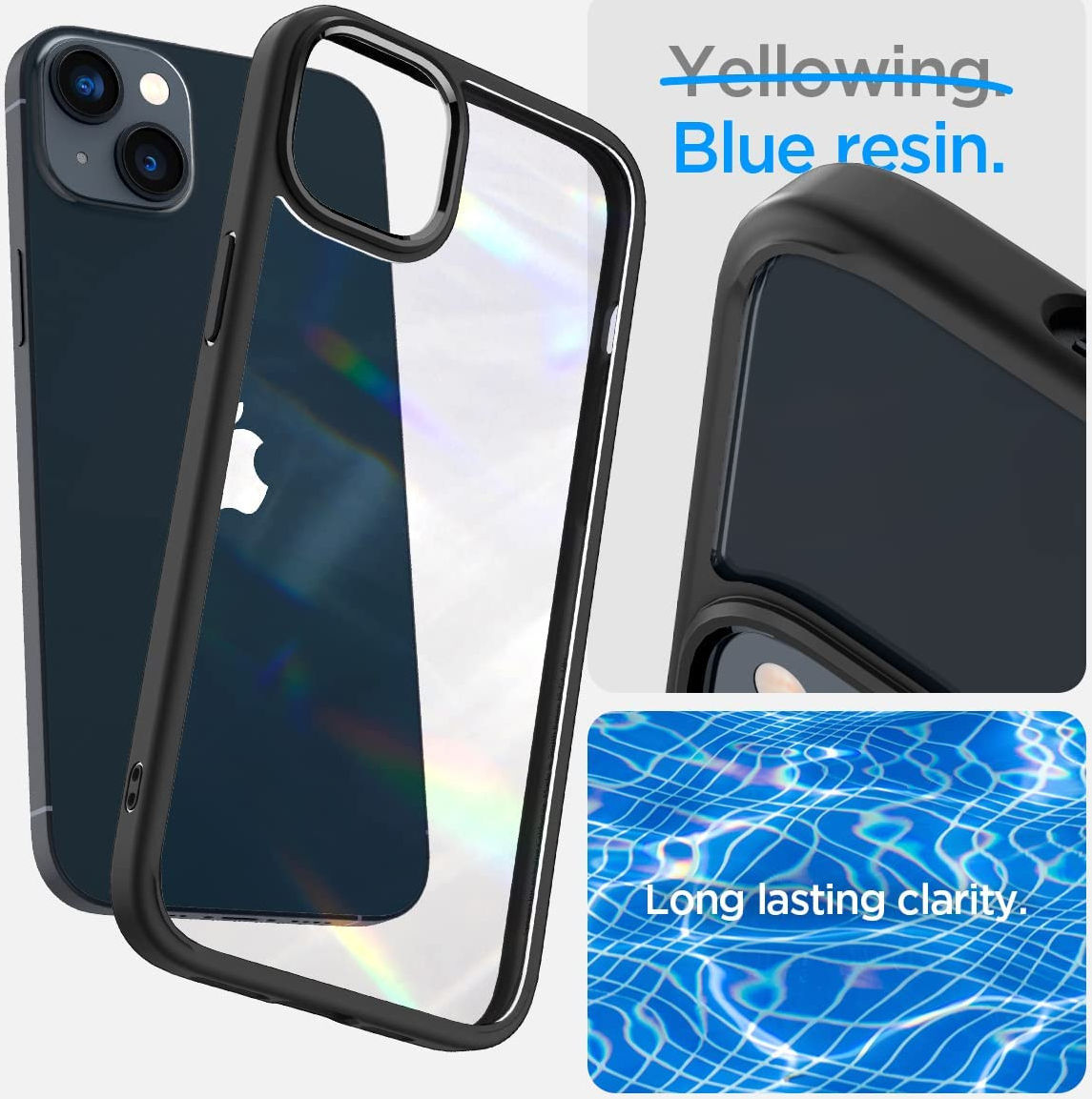 Spigen Ultra Hybrid Apple iPhone 14 Hoesje Back Cover Clear Zwart afbeelding 7