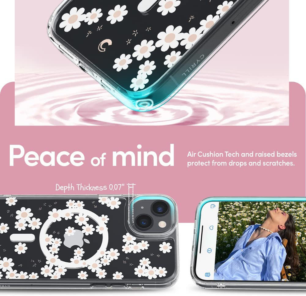 Spigen Cyrill Cecile MagSafe Apple iPhone 14 Plus Hoesje White Daisy afbeelding 3