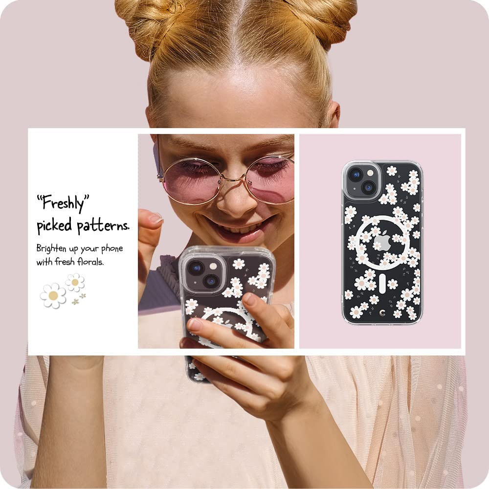 Spigen Cyrill Cecile MagSafe Apple iPhone 14 Plus Hoesje White Daisy afbeelding 5