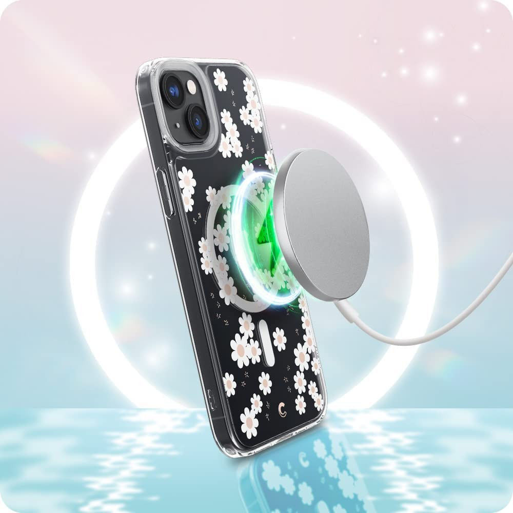 Spigen Cyrill Cecile MagSafe Apple iPhone 14 Plus Hoesje White Daisy afbeelding 6