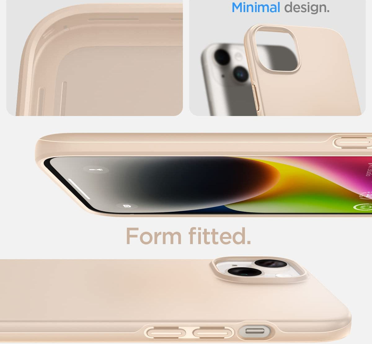Spigen Thin Fit Apple iPhone 14 Hoesje Back Cover Beige afbeelding 7