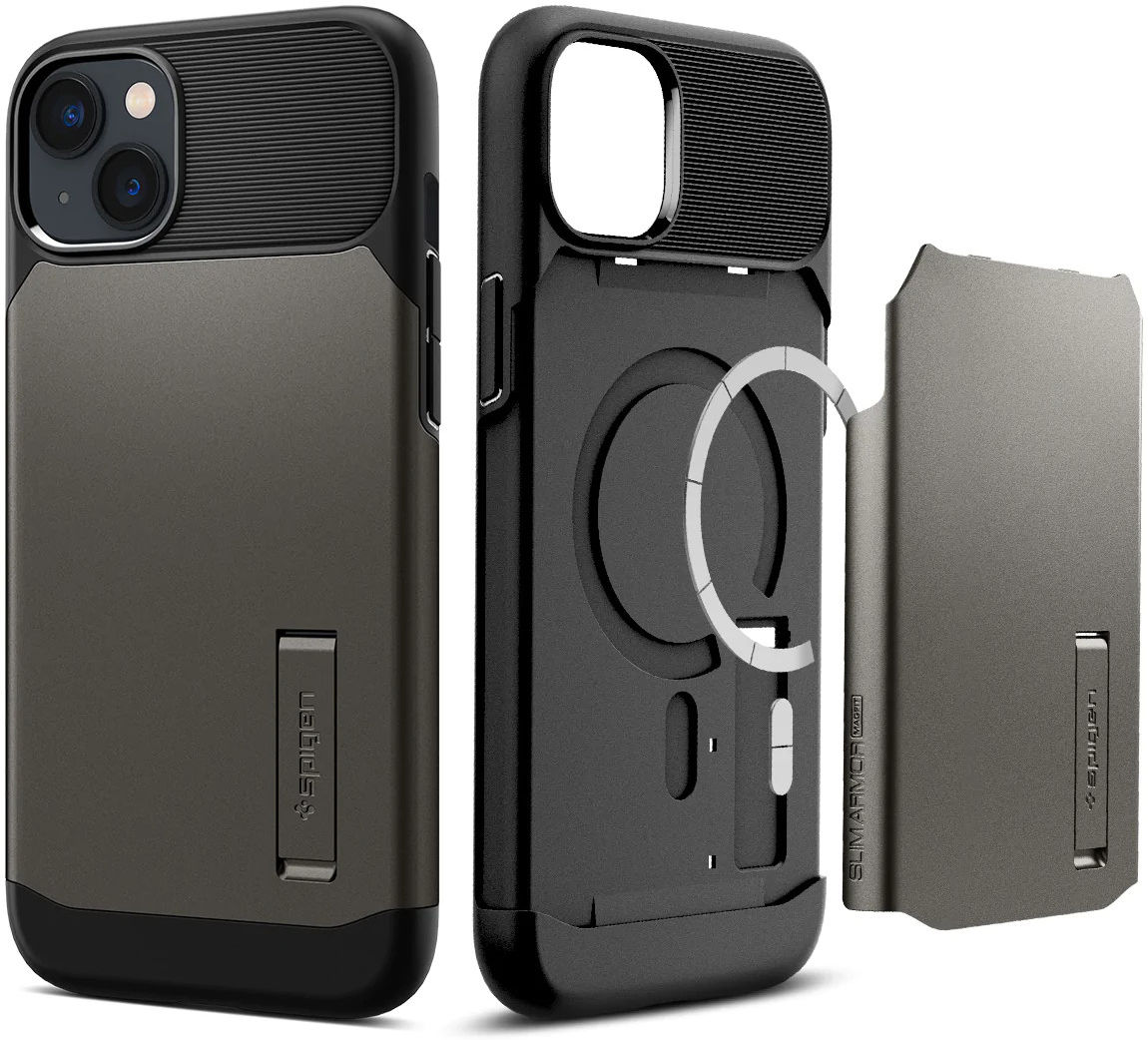 Spigen Slim Armor MagSafe Apple iPhone 14 Hoesje Back Cover Gunmetal afbeelding 2