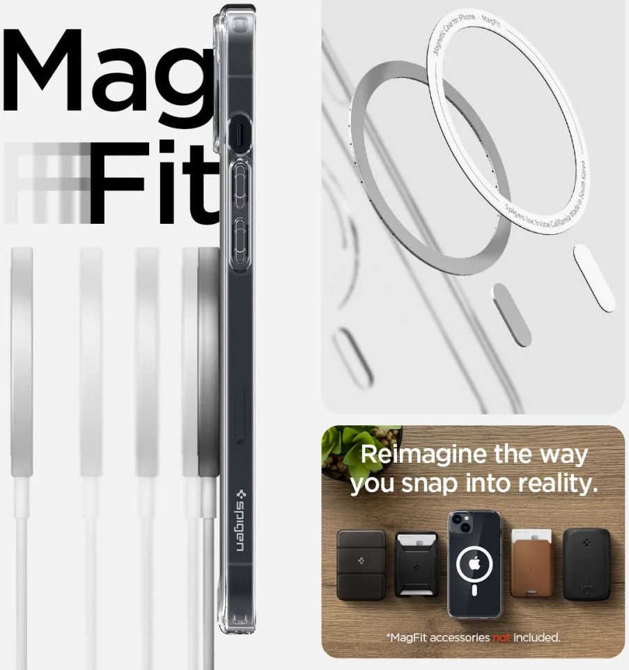 Spigen Ultra Hybrid MagSafe Apple iPhone 14 Hoesje Wit afbeelding 4