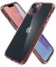 Spigen Ultra Hybrid Apple iPhone 14 Hoesje Back Cover Transparant Roze