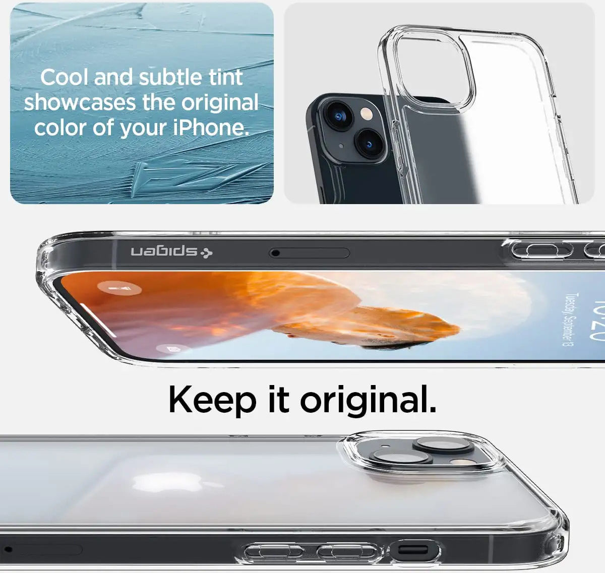 Spigen Ultra Hybrid Apple iPhone 14 Hoesje Back Cover Frost Clear afbeelding 8
