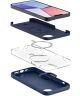 Spigen Silicone Fit Apple iPhone 14 Hoesje MagSafe Back Cover Blauw