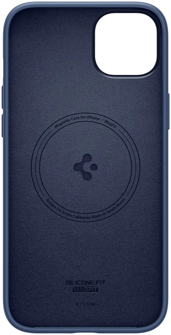 Spigen Silicone Fit Apple iPhone 14 Hoesje MagSafe Back Cover Blauw afbeelding 12