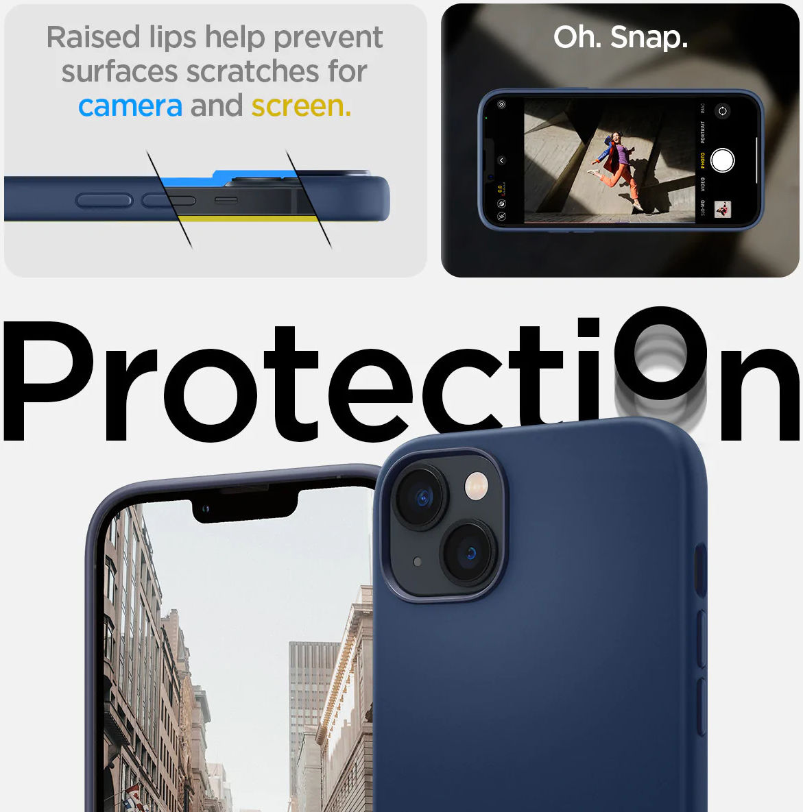 Spigen Silicone Fit Apple iPhone 14 Hoesje MagSafe Back Cover Blauw afbeelding 5