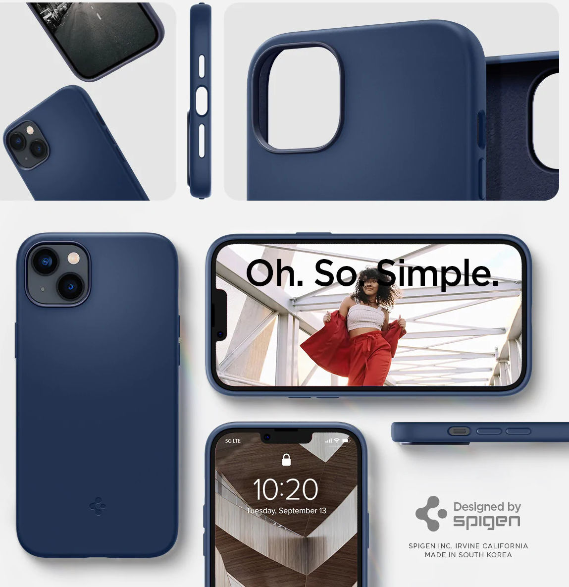 Spigen Silicone Fit Apple iPhone 14 Hoesje MagSafe Back Cover Blauw afbeelding 7