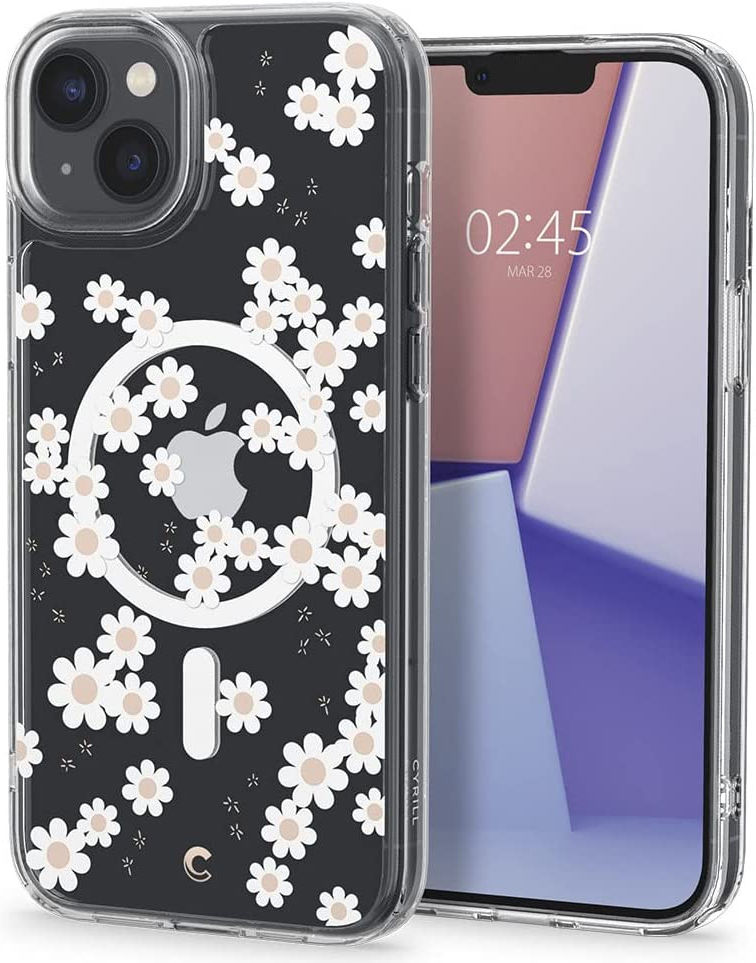 Spigen Cyrill Cecile MagSafe Apple iPhone 14 Hoesje White Daisy afbeelding 1