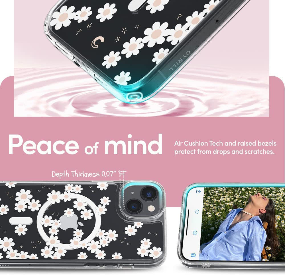 Spigen Cyrill Cecile MagSafe Apple iPhone 14 Hoesje White Daisy afbeelding 4