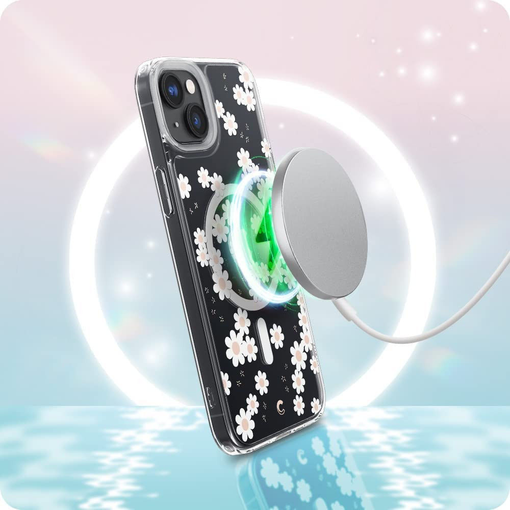 Spigen Cyrill Cecile MagSafe Apple iPhone 14 Hoesje White Daisy afbeelding 7