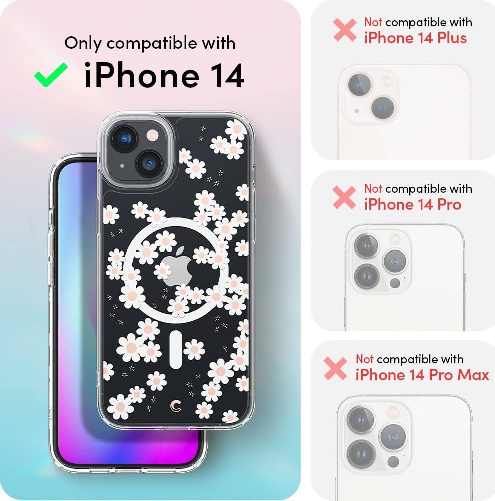 Spigen Cyrill Cecile MagSafe Apple iPhone 14 Hoesje White Daisy afbeelding 8