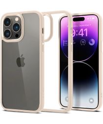 Spigen Crystal Hybrid Apple iPhone 14 Pro Hoesje Transparant Beige