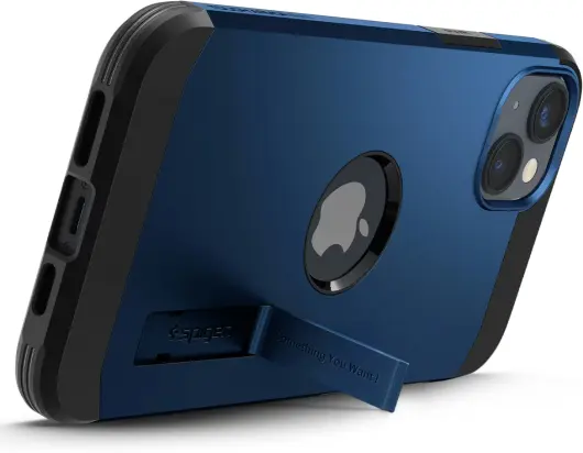 Spigen Tough Armor MagSafe Apple iPhone 14 Hoesje Back Cover Blauw afbeelding 4