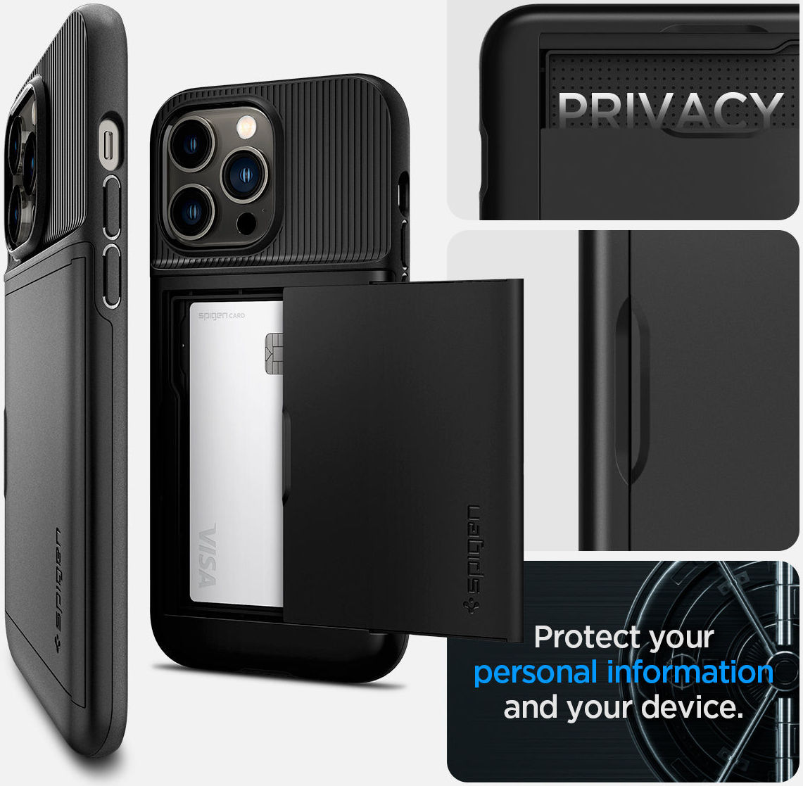 Spigen Slim Armor CS Apple iPhone 14 Pro Max Hoesje Zwart afbeelding 16