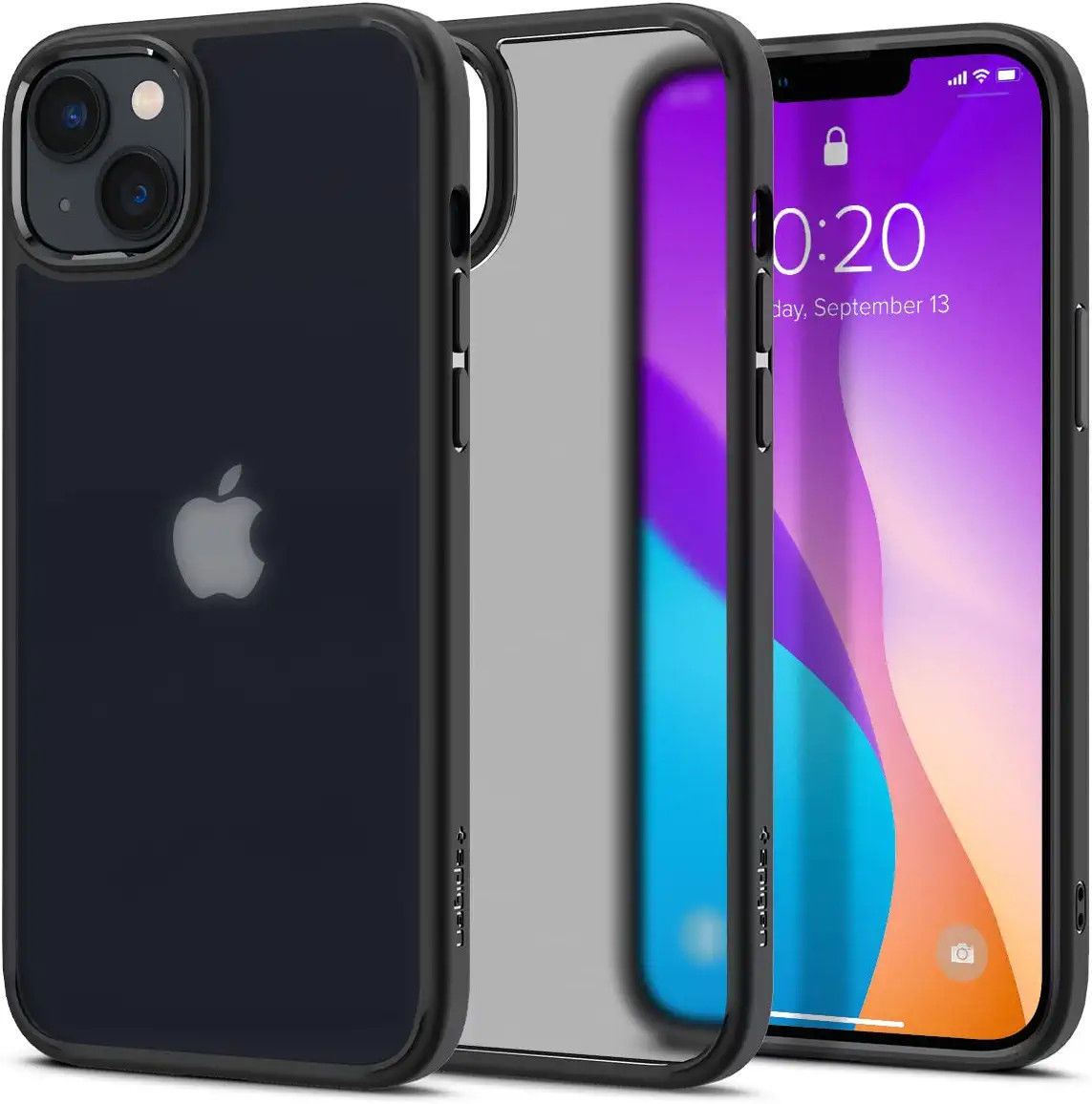 Spigen Ultra Hybrid Apple iPhone 14 Hoesje Back Cover Frosted Zwart afbeelding 1
