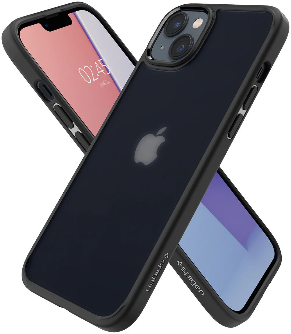 Spigen Ultra Hybrid Apple iPhone 14 Hoesje Back Cover Frosted Zwart afbeelding 10
