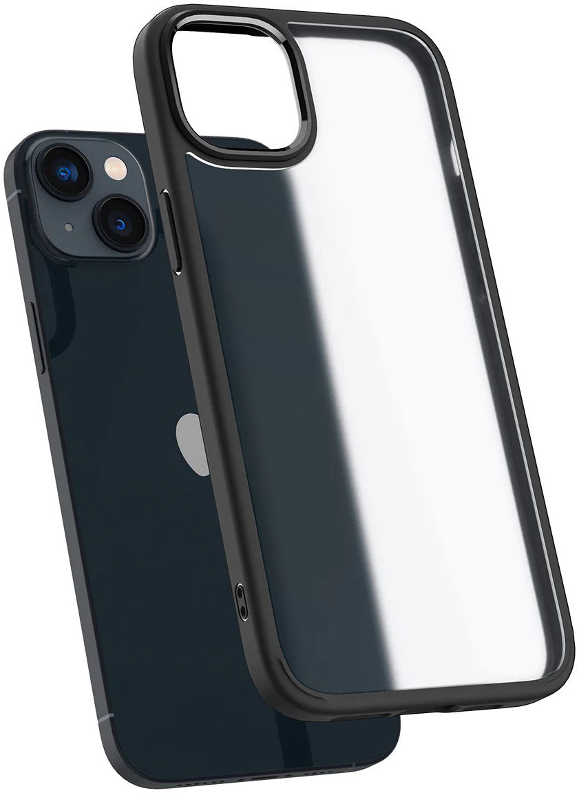 Spigen Ultra Hybrid Apple iPhone 14 Hoesje Back Cover Frosted Zwart afbeelding 2