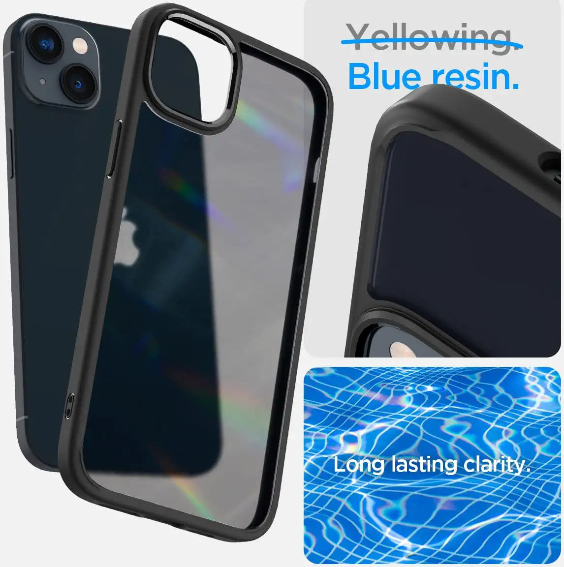 Spigen Ultra Hybrid Apple iPhone 14 Hoesje Back Cover Frosted Zwart afbeelding 7