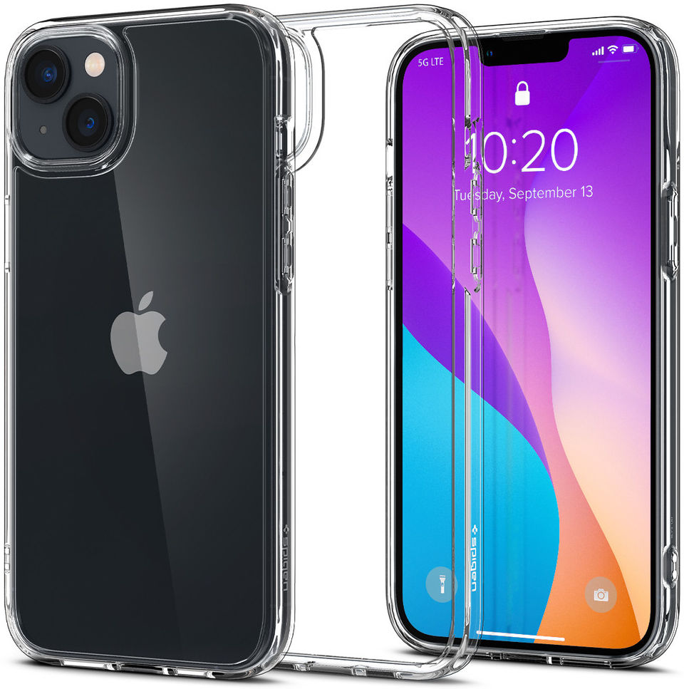 Spigen Crystal Hybrid Apple iPhone 14 Hoesje Back Cover Transparant afbeelding 1