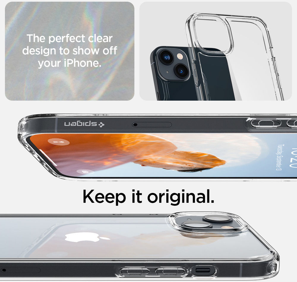 Spigen Crystal Hybrid Apple iPhone 14 Hoesje Back Cover Transparant afbeelding 6