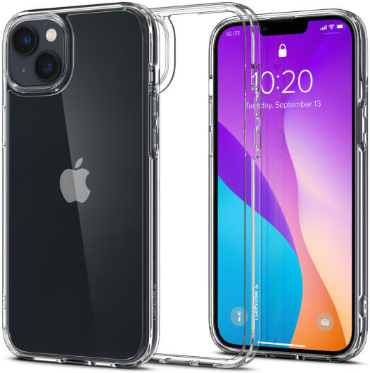 Spigen Crystal Hybrid Apple iPhone 14 Hoesje Back Cover Transparant afbeelding 1