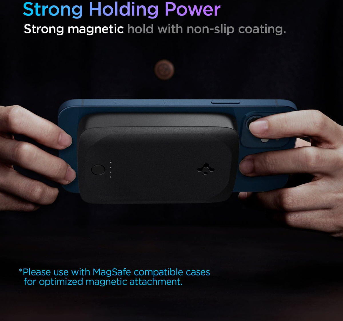 Spigen ArcHybrid Mag Wireless Compacte MagSafe Powerbank 5.000mAh Zwart afbeelding 4