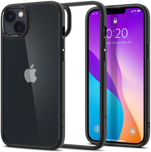 Spigen Crystal Hybrid Apple iPhone 14 Hoesje Back Cover Zwart afbeelding 1