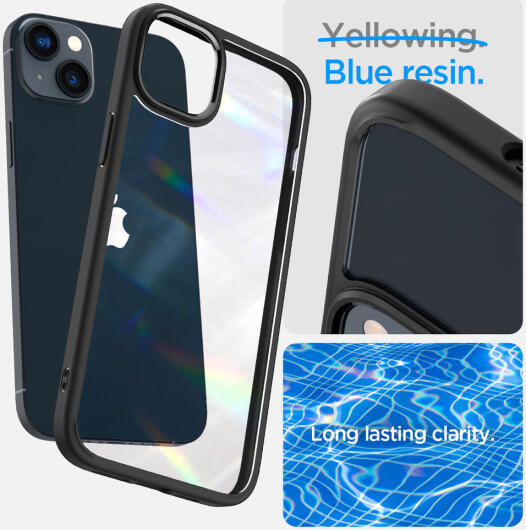 Spigen Crystal Hybrid Apple iPhone 14 Hoesje Back Cover Zwart afbeelding 7