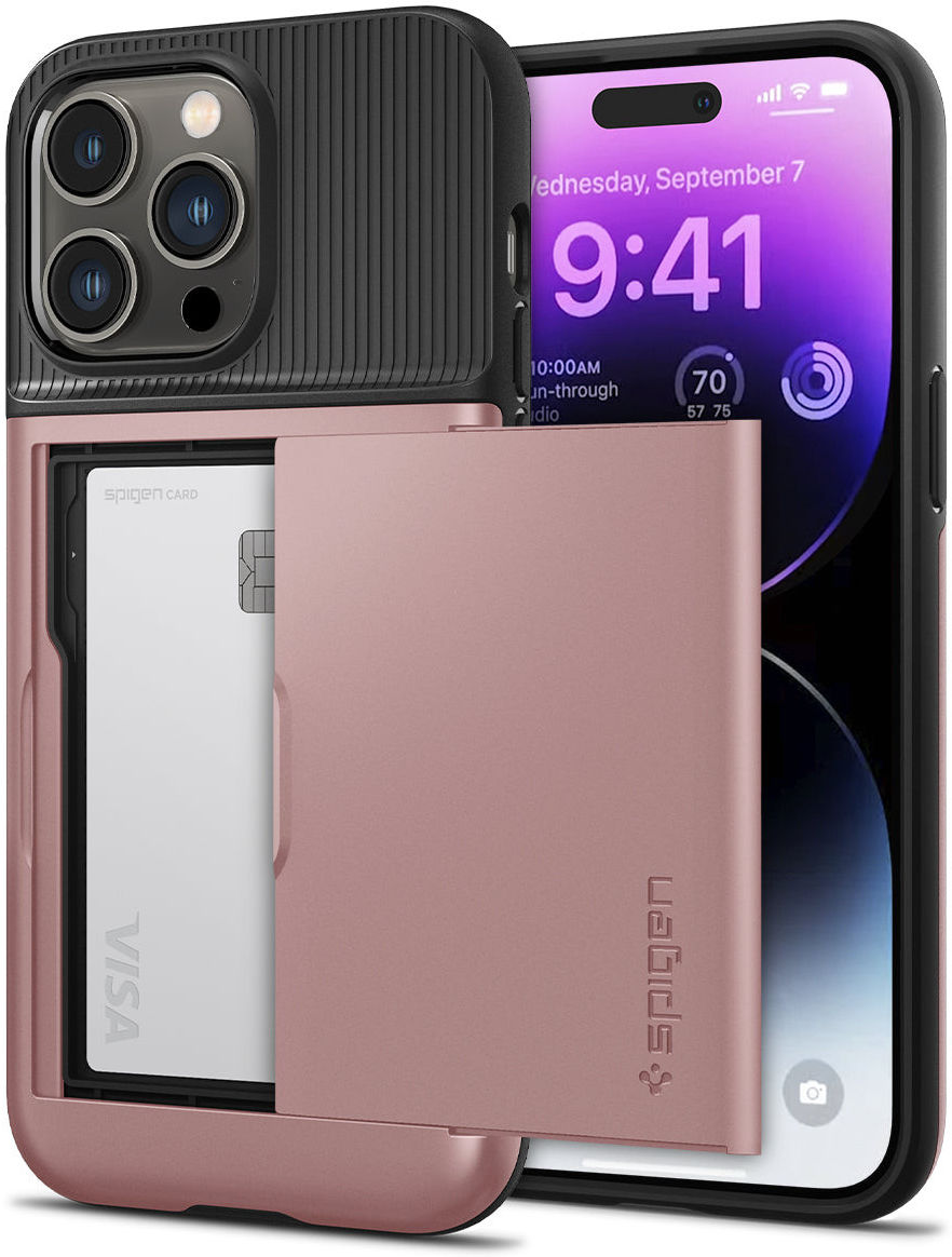 Spigen Slim Armor CS Apple iPhone 14 Pro Max Hoesje Roze Goud afbeelding 1