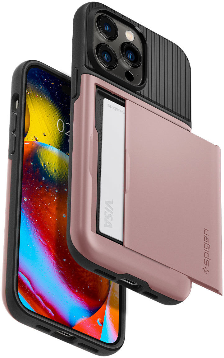 Spigen Slim Armor CS Apple iPhone 14 Pro Max Hoesje Roze Goud afbeelding 5