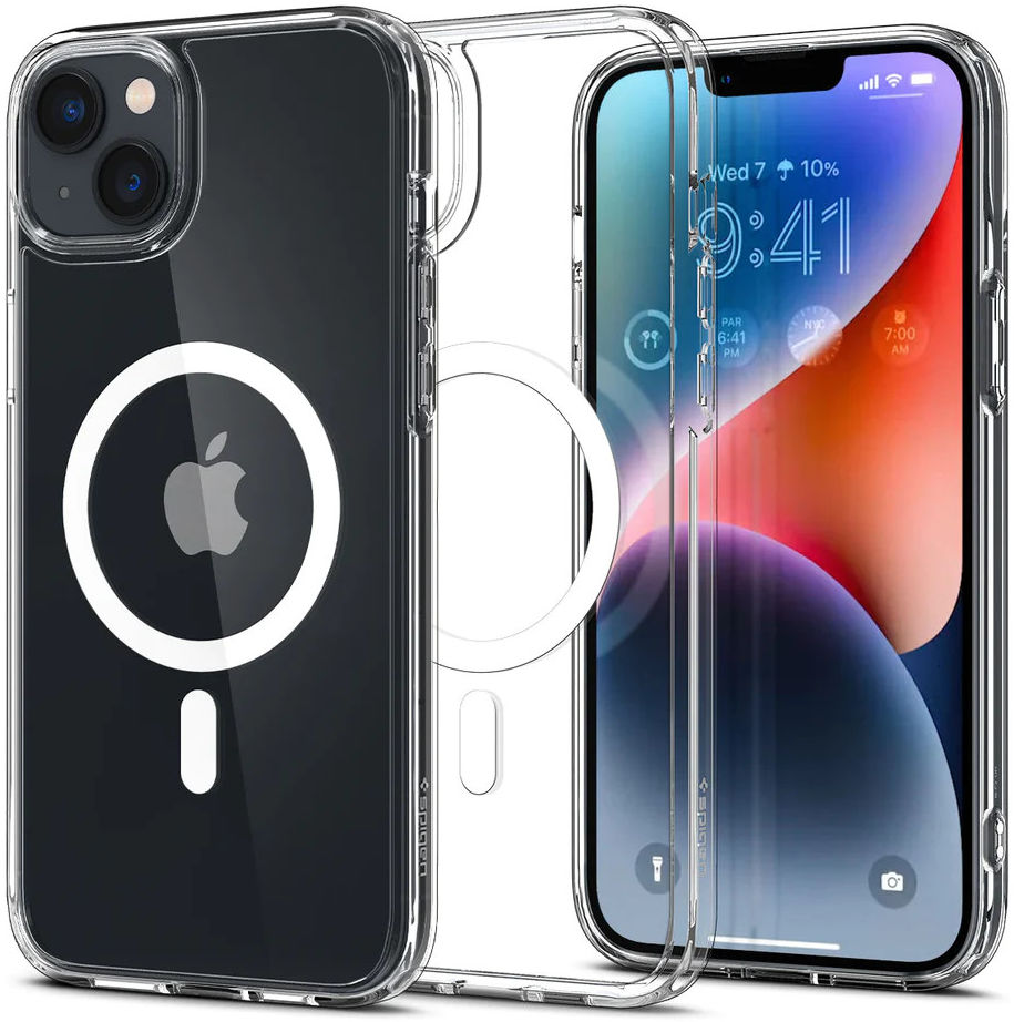 Spigen Crystal Hybrid MagSafe Apple iPhone 14 Hoesje Back Cover Wit afbeelding 1