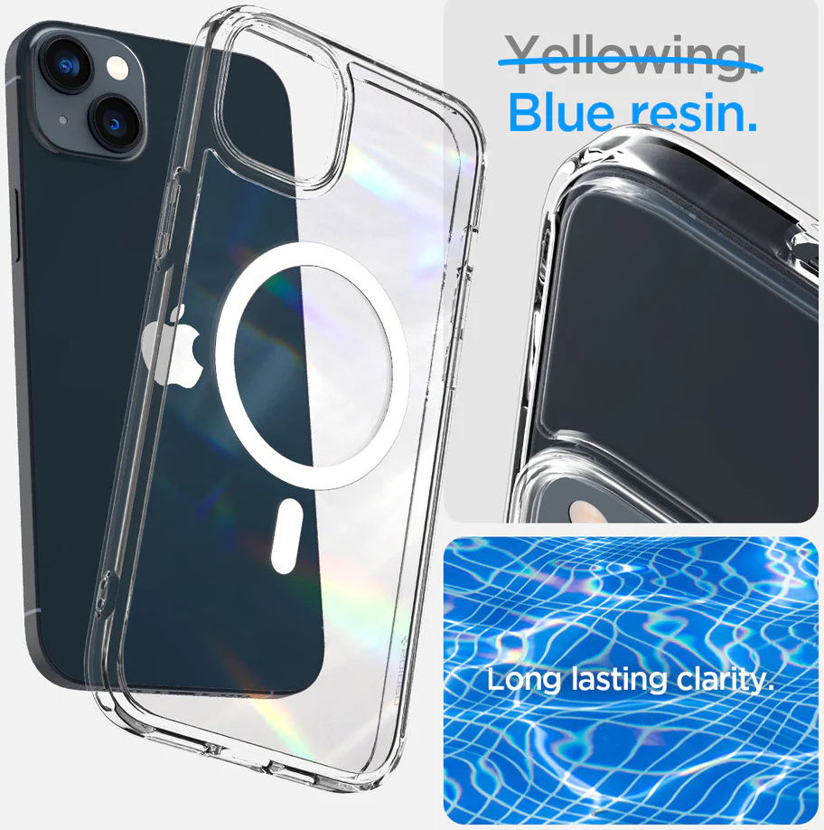 Spigen Crystal Hybrid MagSafe Apple iPhone 14 Hoesje Back Cover Wit afbeelding 7